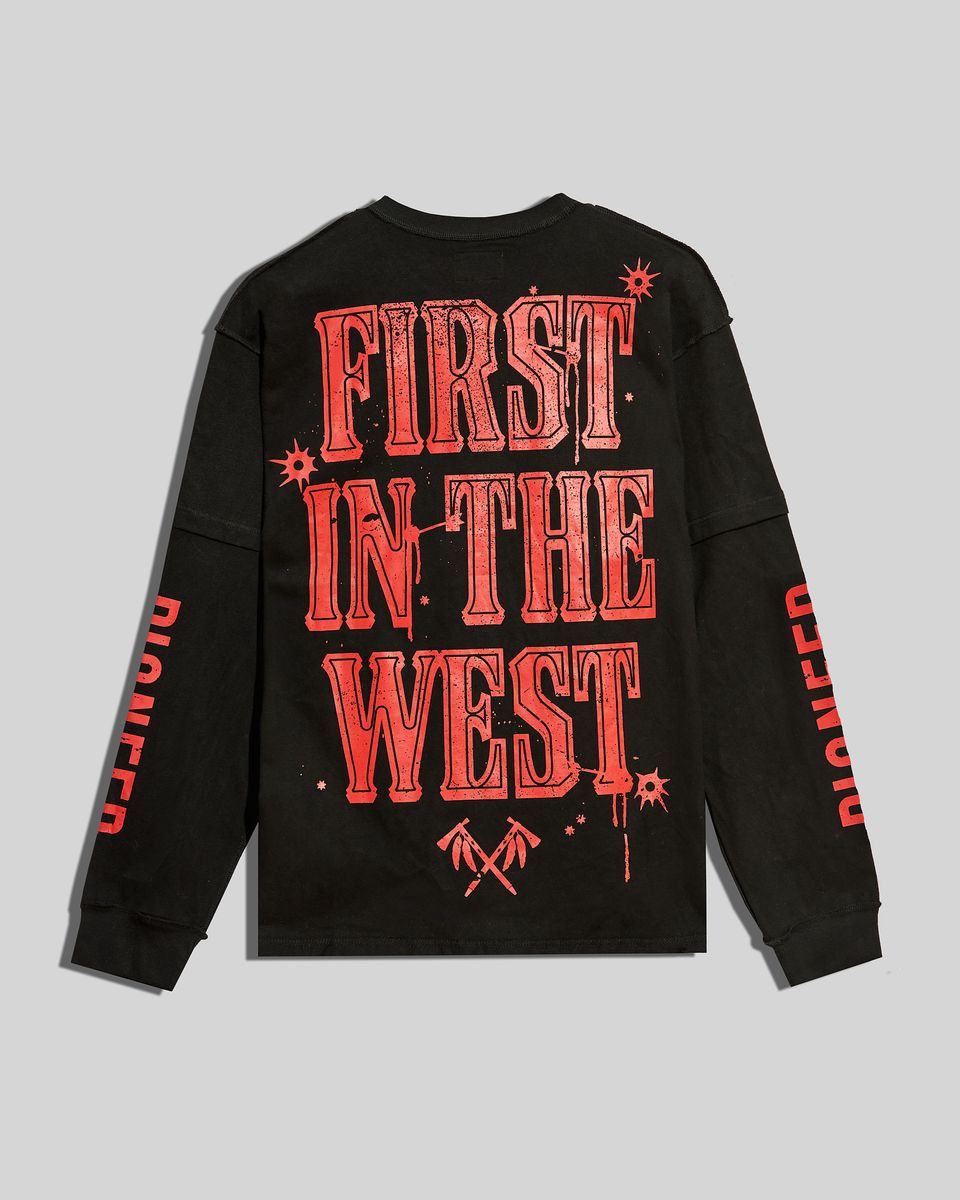 Gftd First West Black/Red Long Sleeve