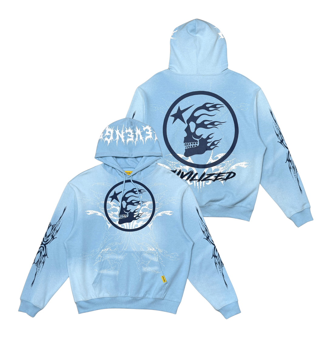 Civilized “Revenge” Blue Hoodie