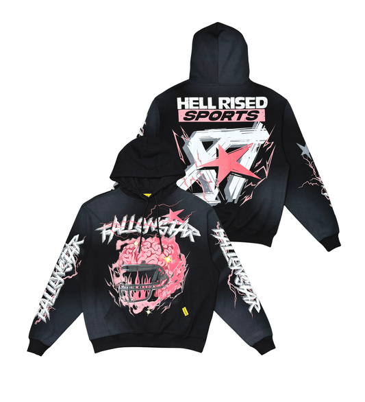 Civilized “Hell Rised" Sports ” Black Hoodie