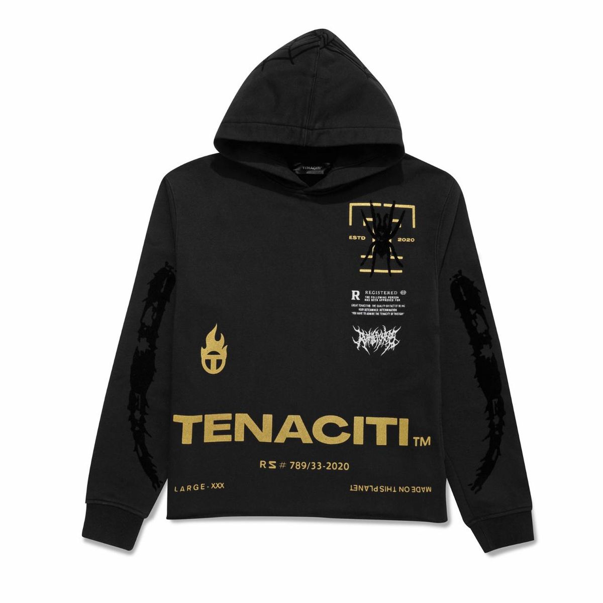 Tenaciti Spider Black Hoodie