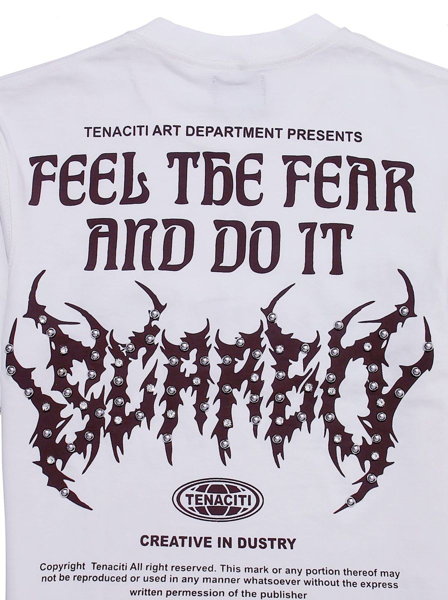 Tenaciti Feel The Fear Off White Tee