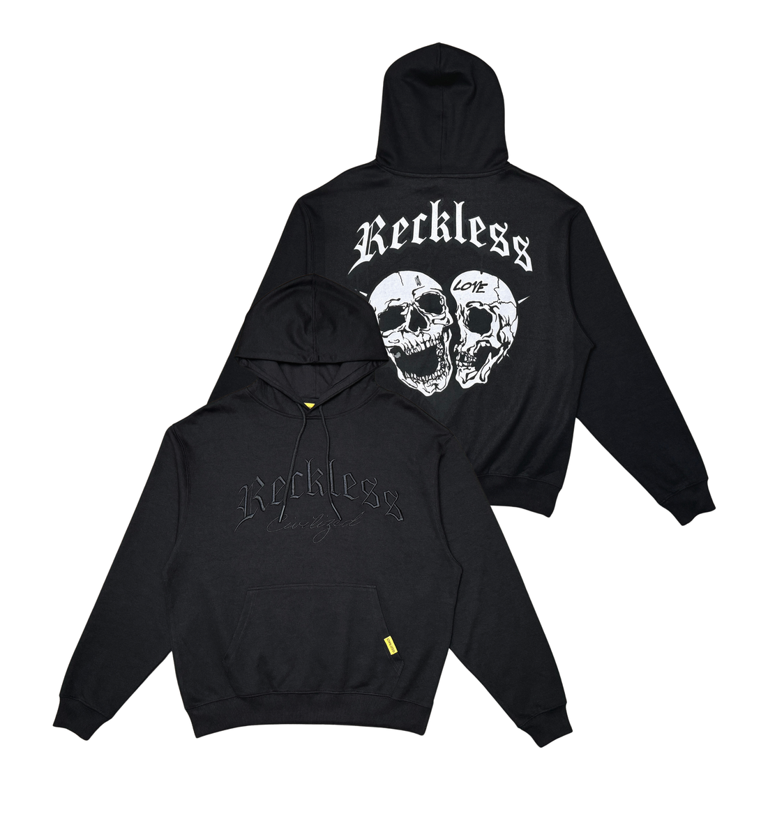 Civilized “Skulls Reckless " Black Hoodie