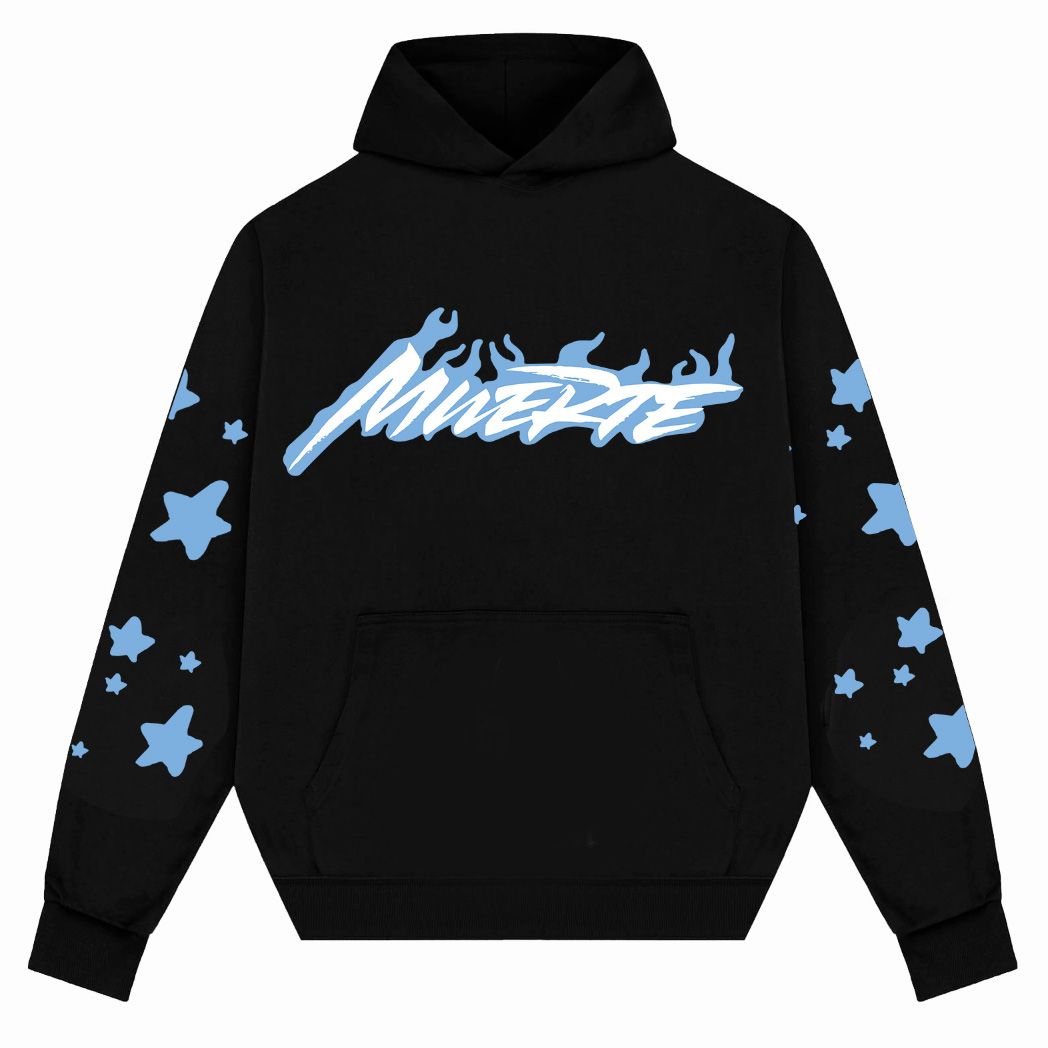 Hasta Muerte  Blue Flame Hoodie