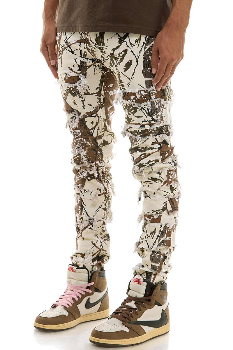 Kdnk Complex Camo Cream Jeans