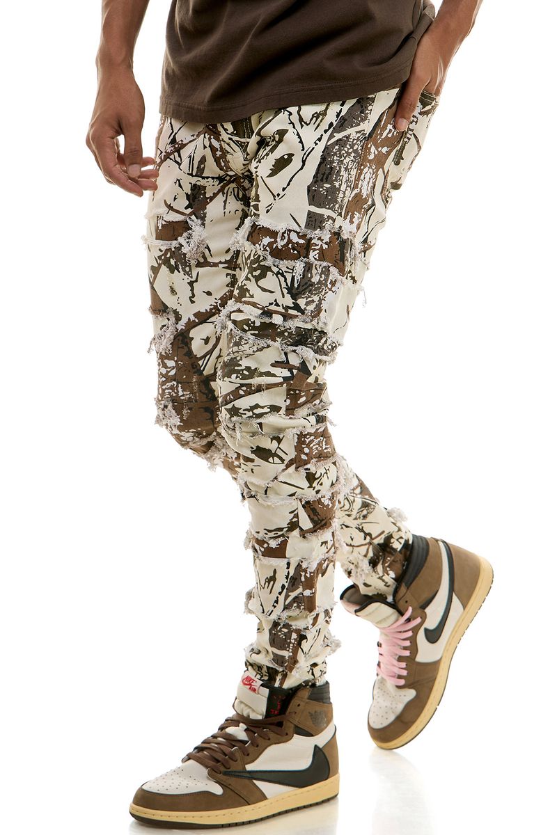 Kdnk Complex Camo Cream Jeans