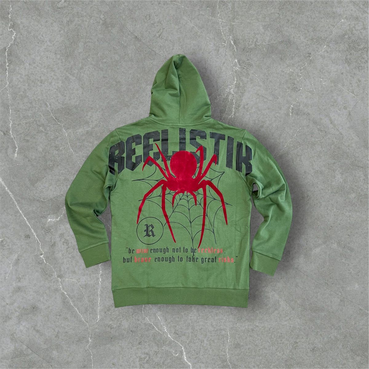 Reelistik Spider Olive Hoodie