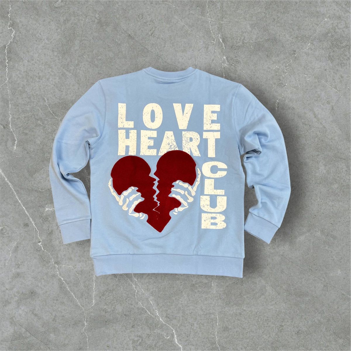 Reelistik Heart Club Crew Neck Light Blue