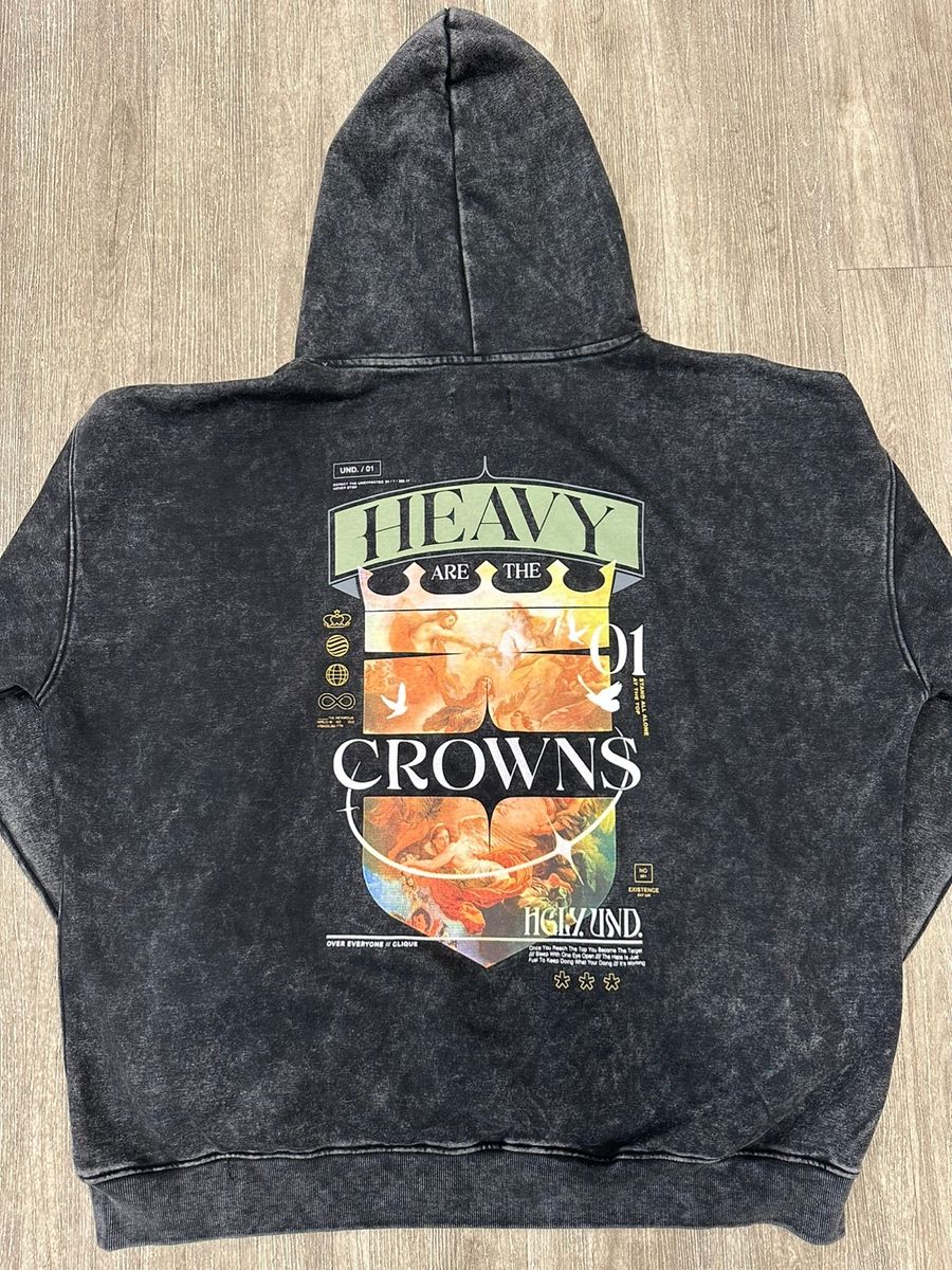 Highly Undrtd Heavy Wash Black Hoodie