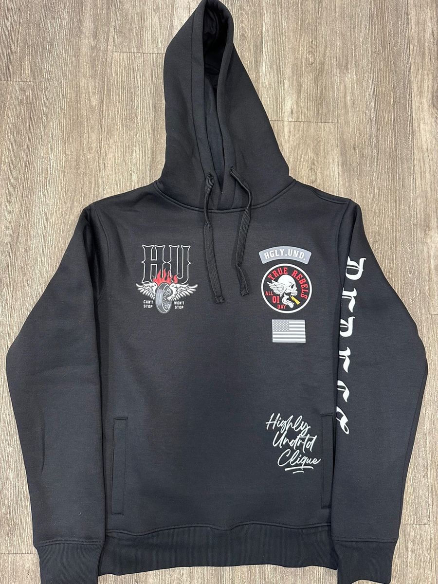 Highly Undrtd True Rebels Black Hoodie