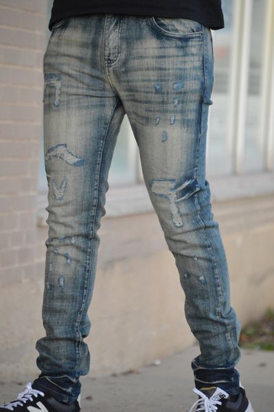 Dnm Story Skinny Denim Blue Ripped (003)