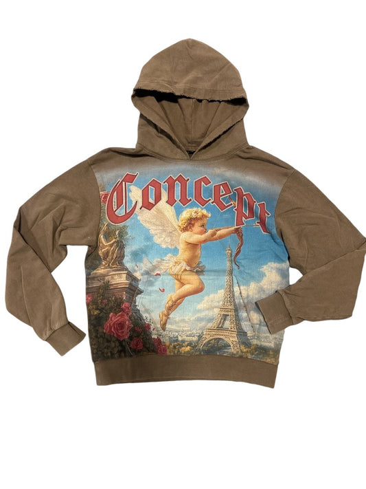 Concept "Angel" Brown Wash Hoodie