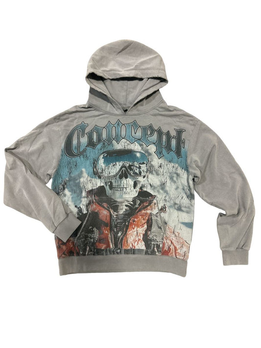 Concept  "Skier" Grey Wash Hoodie