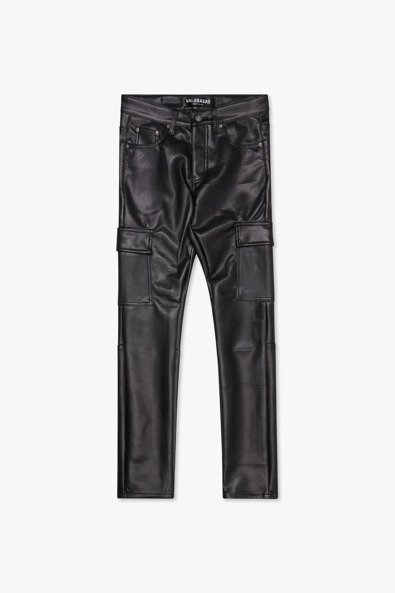 Valabasas "Citing" Black Skinny Vegan Leather Jean