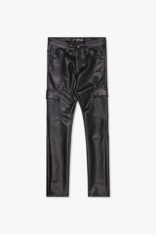 Valabasas "Citing" Black Skinny Vegan Leather Jean