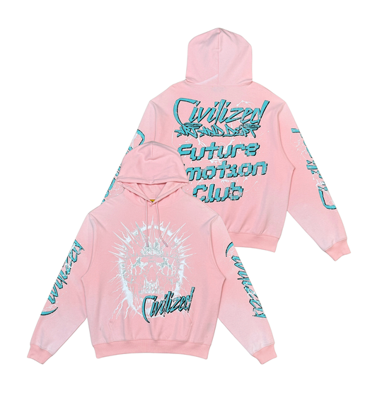 Civilized Future Emotions Club Hoodie Pink