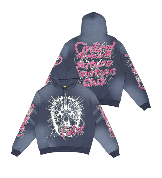 Civilized Future Emotions Club Hoodie Charcoal