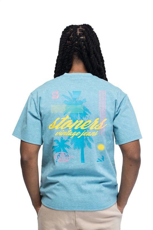 Stoner Mimai Vibes Blue T-Shirt