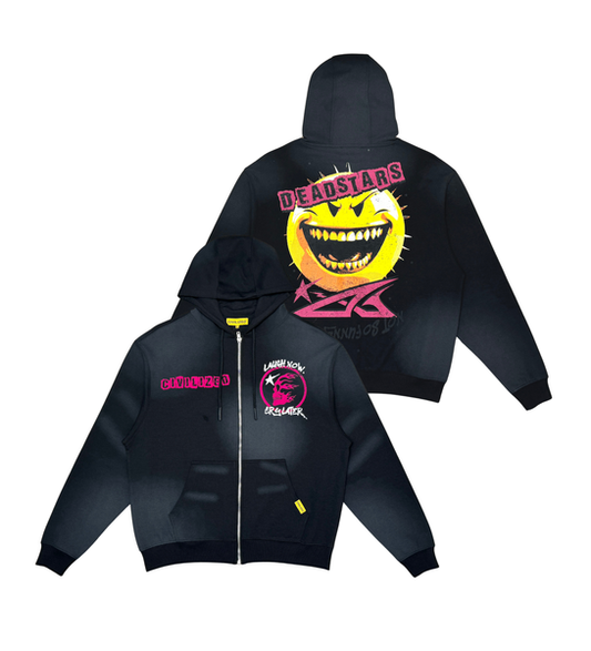 Civilize Deadstars Not So Funny Now Black Zip up Hoodie