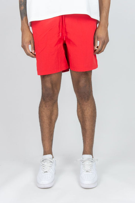 Rebel Minds Red Nylon Shorts