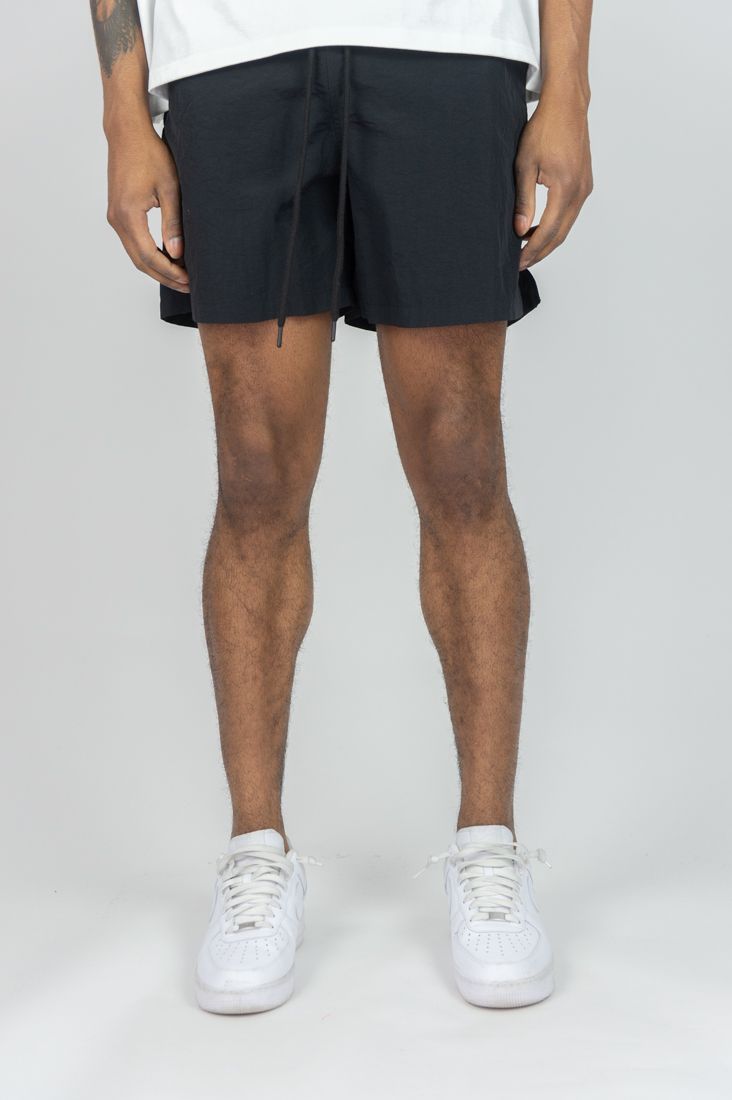 Rebel Minds Black Nylon Shorts