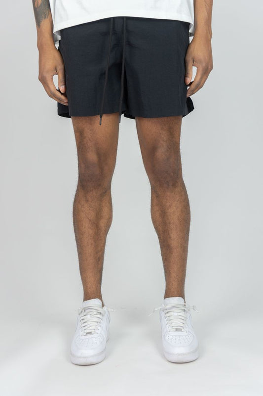 Rebel Minds Black Nylon Shorts