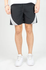 Rebel Minds Black / White Stripe Nylon Shorts