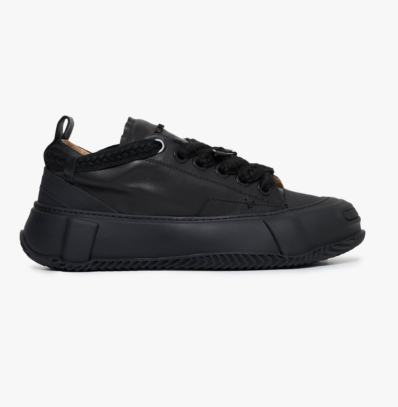 VALABASAS "VISION" BLACK LEATHER LOW TOP (VLBS-100LOW)