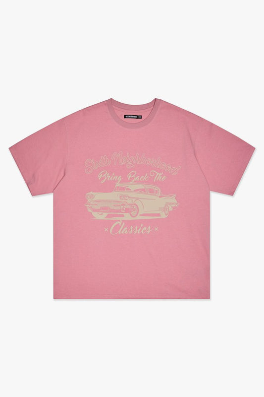 6th Nbrhd " Classic is Back  " T-Shirt Pink