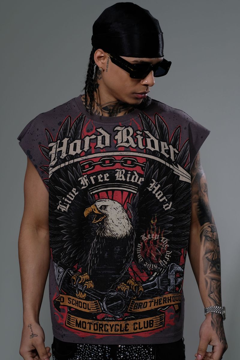 Eleve HARD RIDER SLEEVELESS TEE (EV8032-CHA)