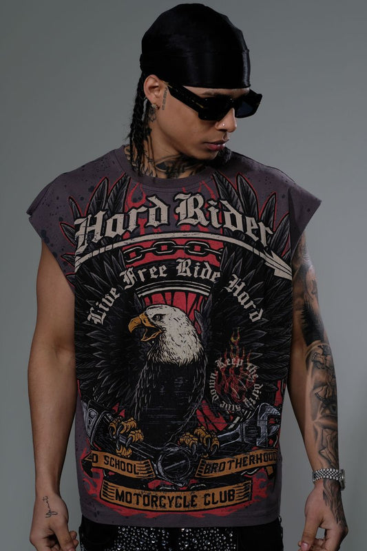 Eleve HARD RIDER SLEEVELESS TEE (EV8032-CHA)