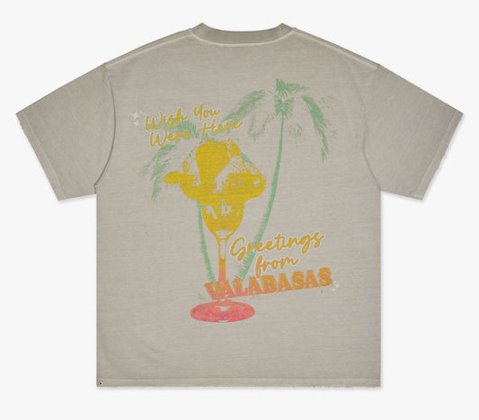 Valabasas "GREETINGS" TEE (VLBS-VT1-1023) LIGHT GREY