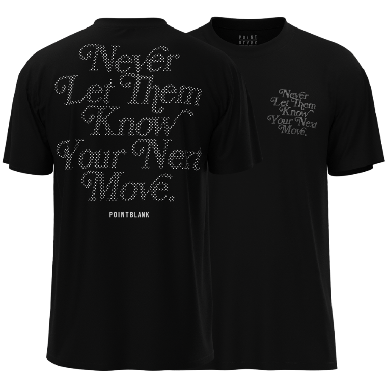 Point Blank N.L.T.K Rhinestone Applique Black T-Shirts