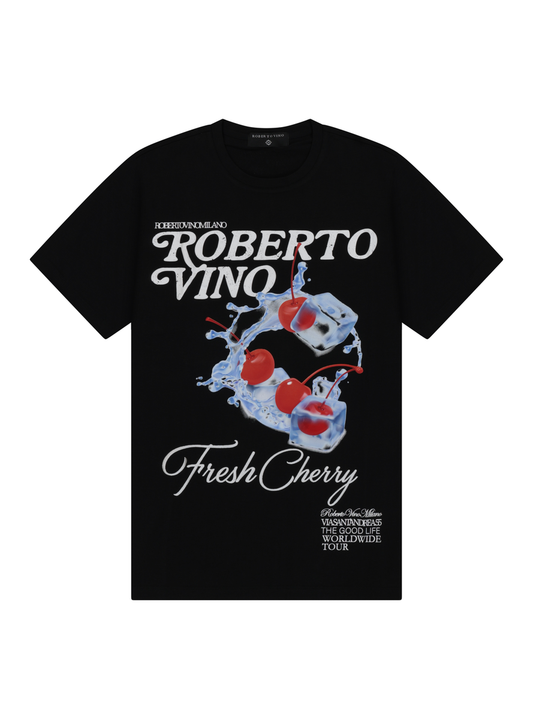 Roberto Vino Milano  Fresh Cherry Black T-Shirt