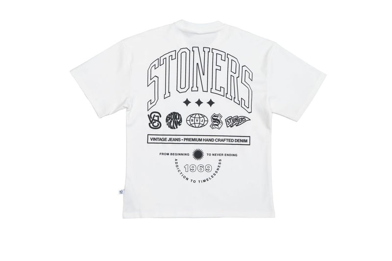 Stoner Varsity Icons  Vintage White T-Shirt
