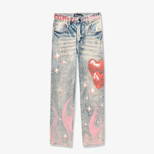 Sugarhill "Disco " Skinny Fit Blue Jeans