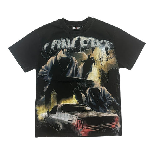 Concept "Grim" Black Wash T-Shirt
