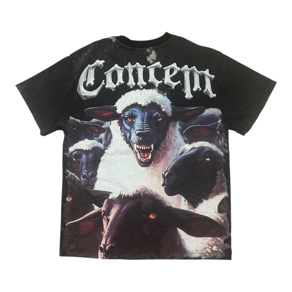 Concept "Beware" Black Wash T-Shirt