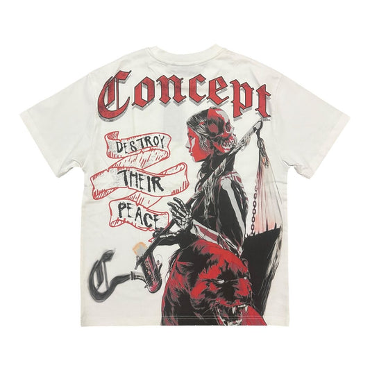 Concept "Destroy" White T-Shirt