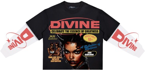 Roku Studio "DIVINE BOXY LAYERED " LONG SLEEVE TEE
