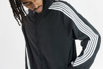 Rebel Minds Black / White Stripe Nylon Windbreaker Jacket