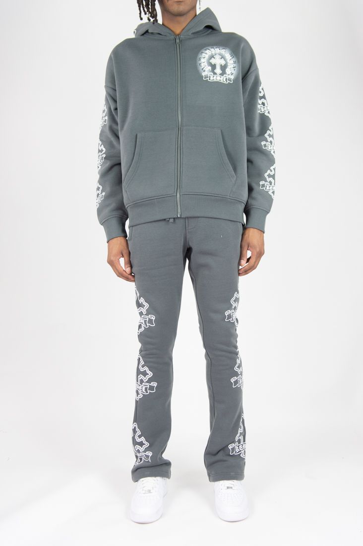Rebel Minds Rebel Cross Grey Jogger Set