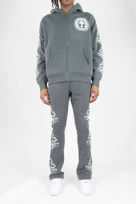Rebel Minds Rebel Cross Grey Jogger Set