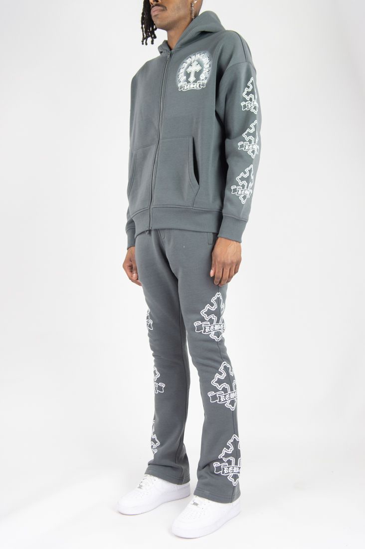 Rebel Minds Rebel Cross Grey Jogger Set