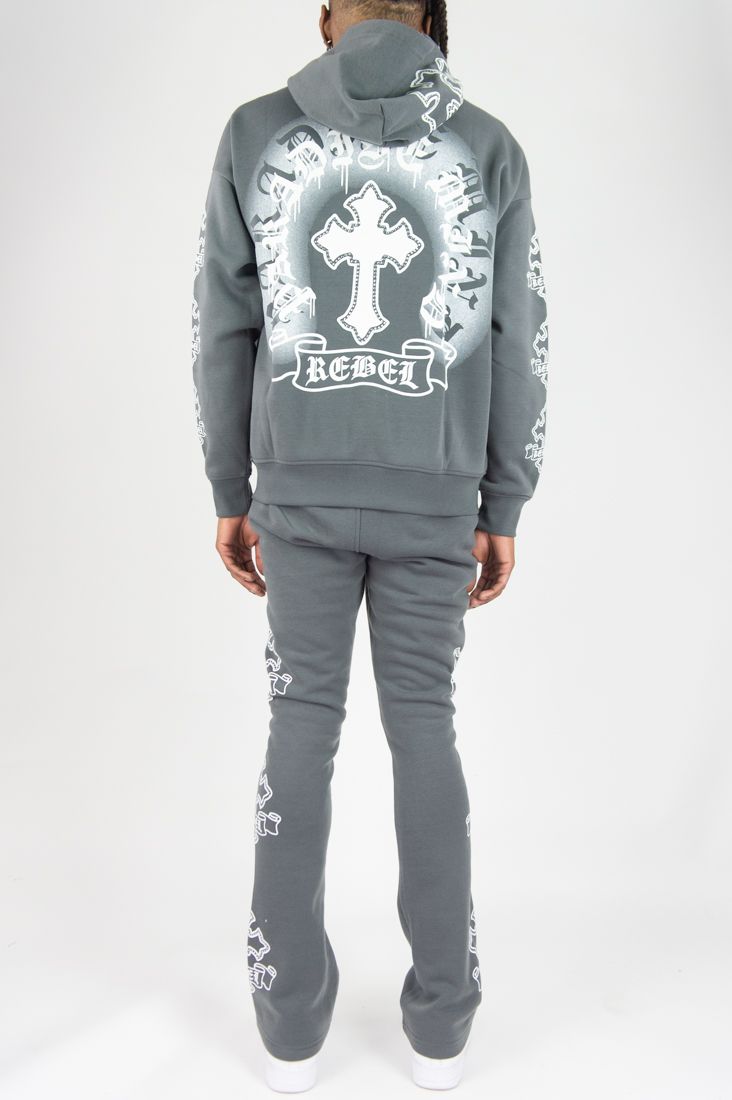 Rebel Minds Rebel Cross Grey Jogger Set