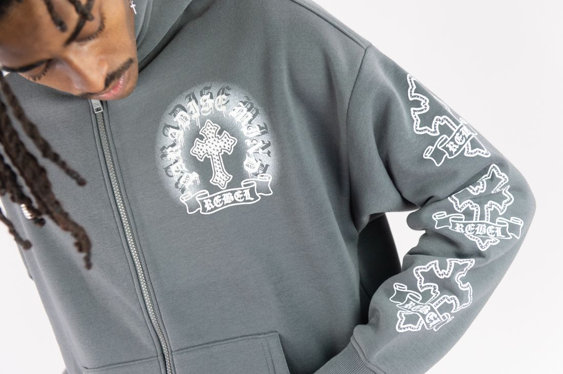 Rebel Minds Rebel Cross Grey Jogger Set