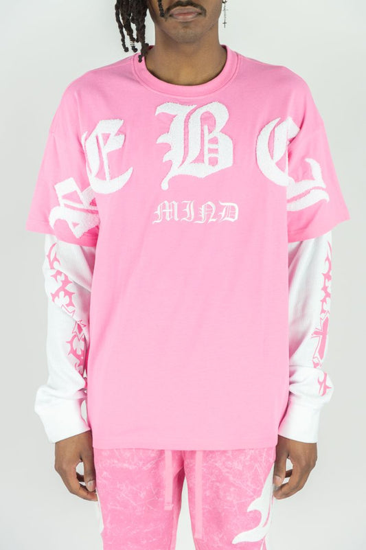 Rebel Minds  Chenille Rebel Pink Long Sleeve