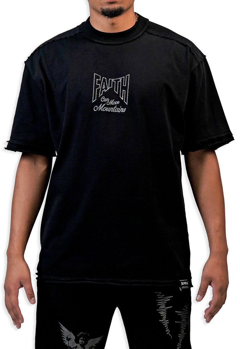 Juren Faith Can Move Mountains Black T-Shirt