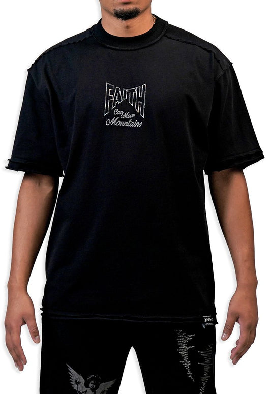 Juren Faith Can Move Mountains Black T-Shirt