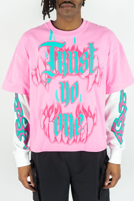 Rebel Minds Trust No One Pink Long Sleeve
