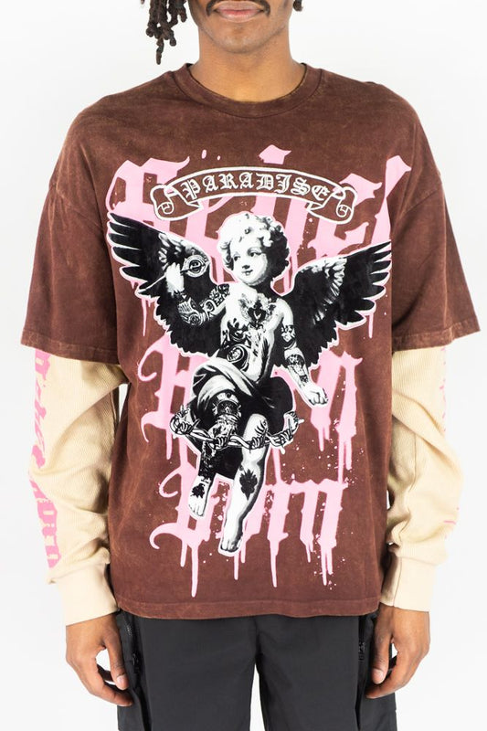 Rebel Minds Paradise Angel Brown  Long Sleeve